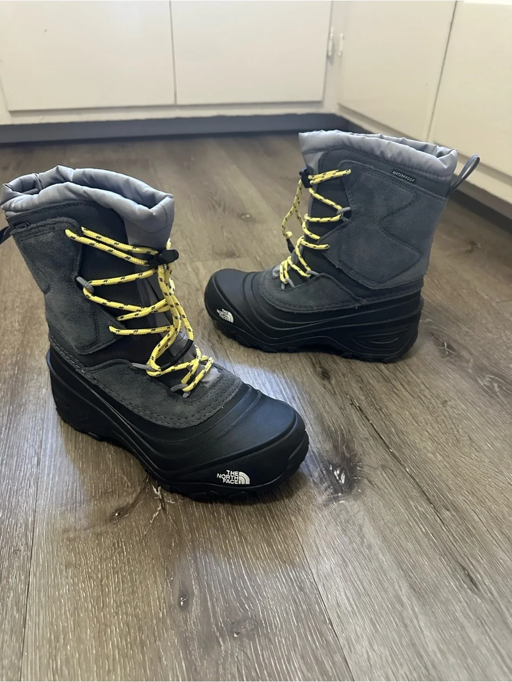 The North Face Red Fleece-Lined Insulated Boot Interior
